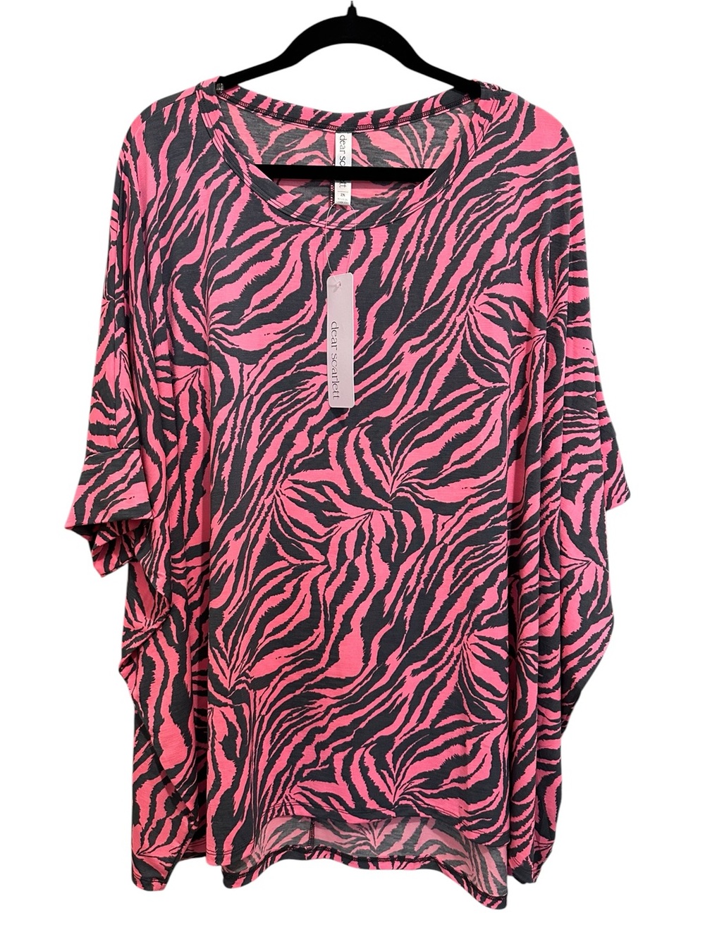 Dear Scarlett Oversized Pink Zebra-Print Oversized Tunic